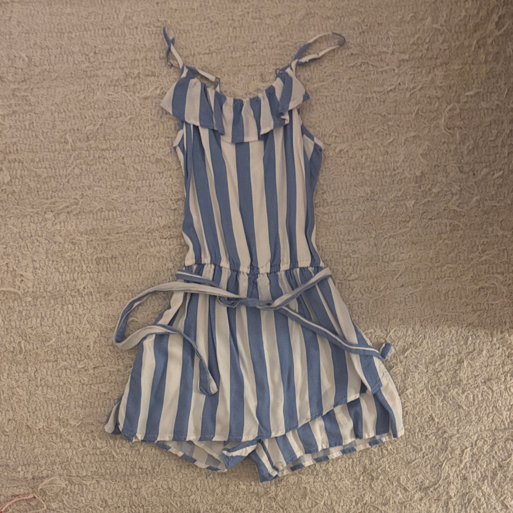 Abercrombie Kids Blue and White Striped Dress